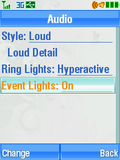 Motorola V3xx Event Lights Menu