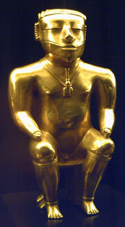 Cacique Quimbaya de oro (M. América, Madrid) 01