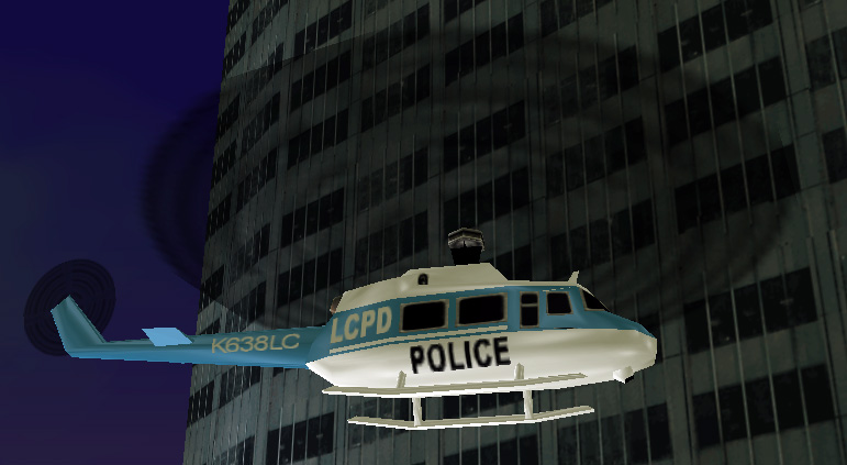 The unnamed LCPD police helicopter in GTA III.