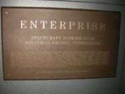 Enterprise NX-01 Widmungsplakette