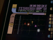 Displayanzeige der Zerstörung der cardassianischen Shuttle