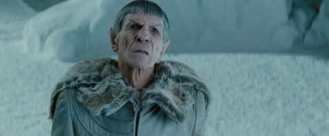 Spock watches Vulcan