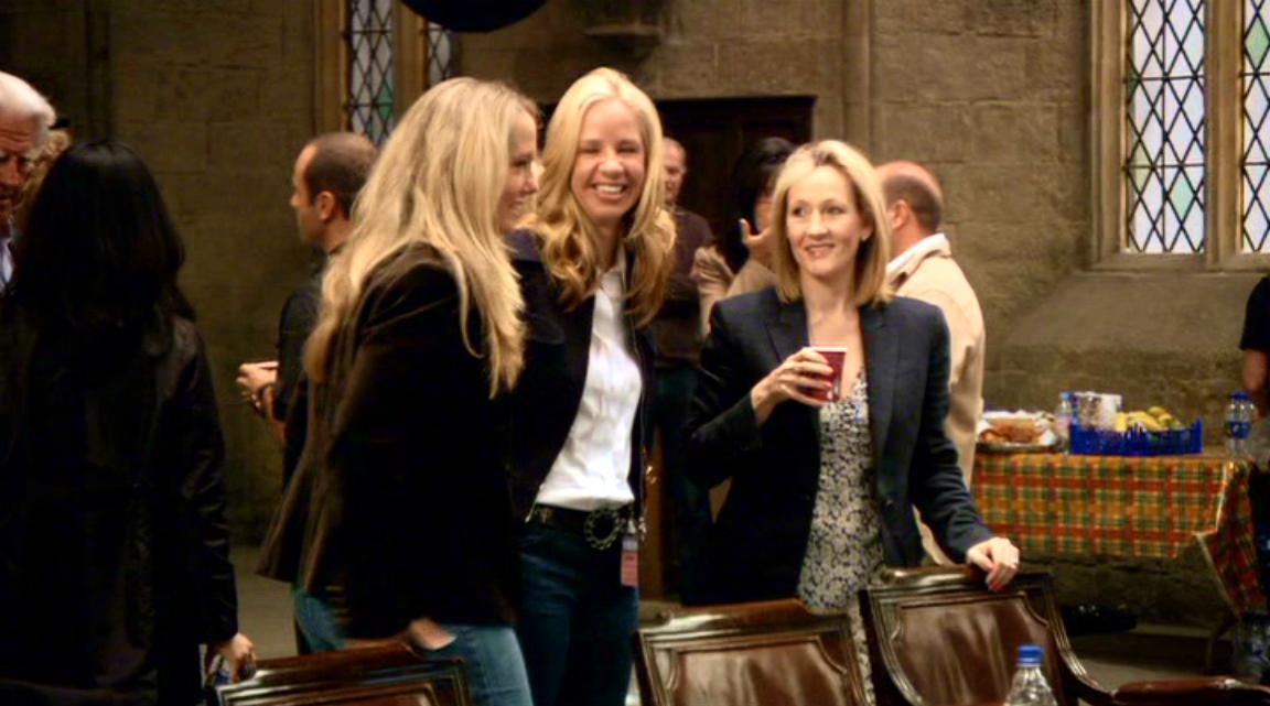 Image JK Rowling on the set of Harry Potter films 02.JPG Harry Potter Wiki