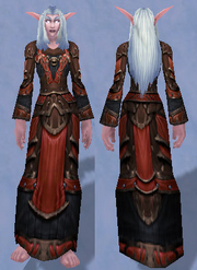 Deadly Gladiator's Mooncloth Robe, Snow Background, NE Female