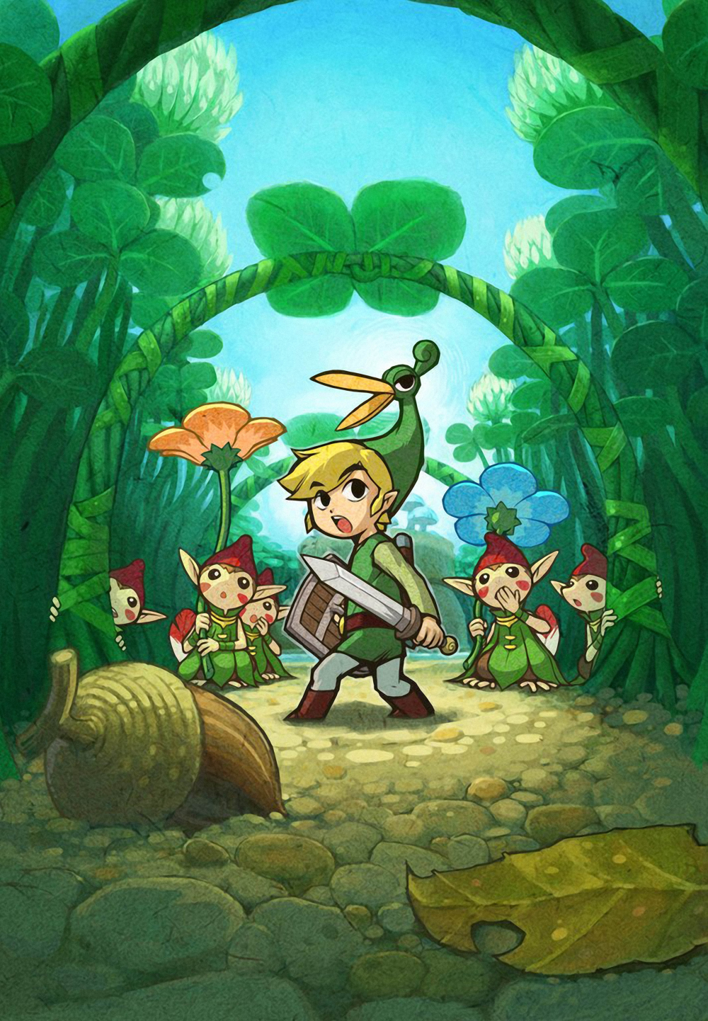 Characters and scenery from The Minish Cap