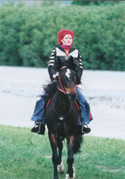 Salene riding Apollo
