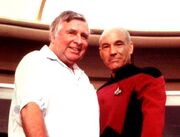 Gene Roddenberry und Patrick Stewart