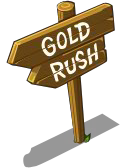 Gold rush sign In Nome, Alaska, the gold rush is on. Meet the dredgers, driven by gold fever and sometimes desperate need, who pilot their ragtag dredges and dive with hoses to suck up gold from the bottom of the frigid, unpredictable Bering Sea.