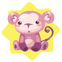 pink plush monkey