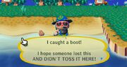Catching a boot(lol)