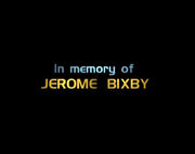 Jerome Bixby dedication title card