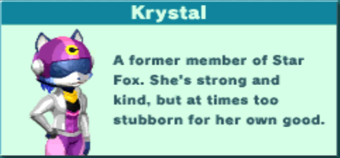 krystal star fox 64