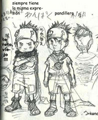 Bocetos de Konohamaru