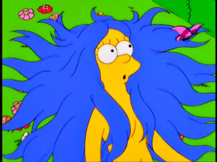 Marge's hair dying.
