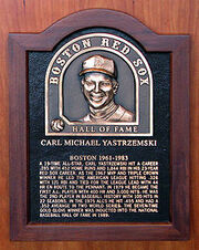 Carl Yastrzemski's Plaque