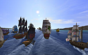 Uncharted-waters-online-cbt ships at sea