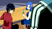 Gray and Juvia meet Simon