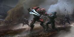 Elite Ultra Asesinando a un Spartan-III