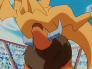 EP112 Tauros levantando a Dragonite