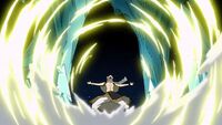 Natsu deflects Jellal's attack