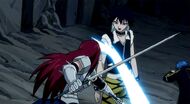 Erza fights Midnight