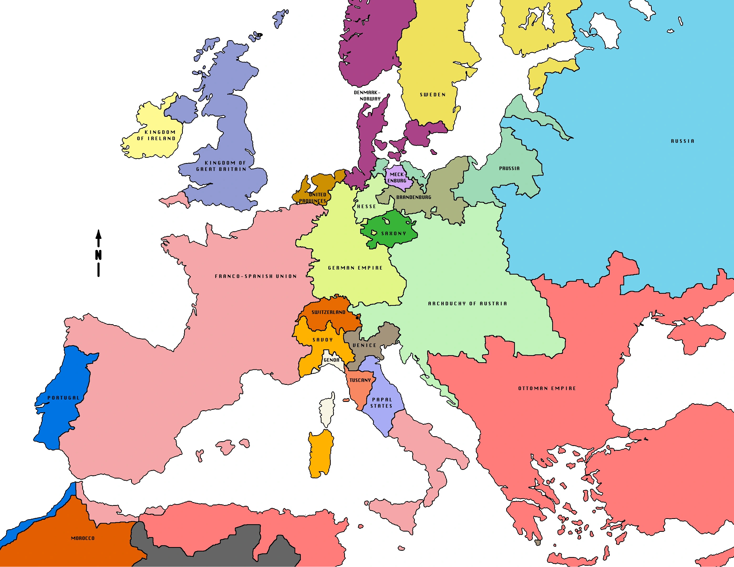 Image - Europe Map 1800 (VOE).png - Alternative History