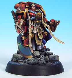 Ahriman holding helm