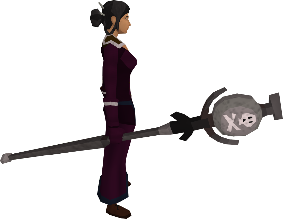 Death talisman staff equipped