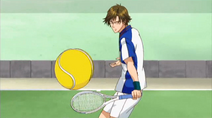Tezuka about to do a drop shot