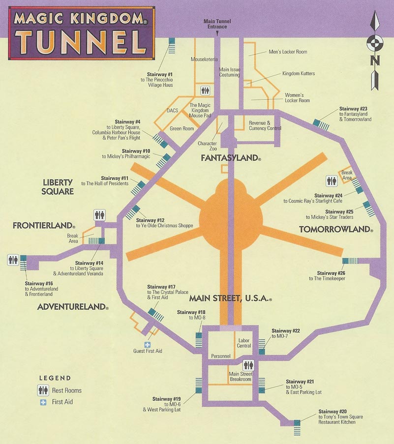 Image Disney World Magic Kingdom Tunnel Map The Kingdomkeepers Wiki 