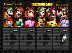 Super Smash Bros. - Character Select