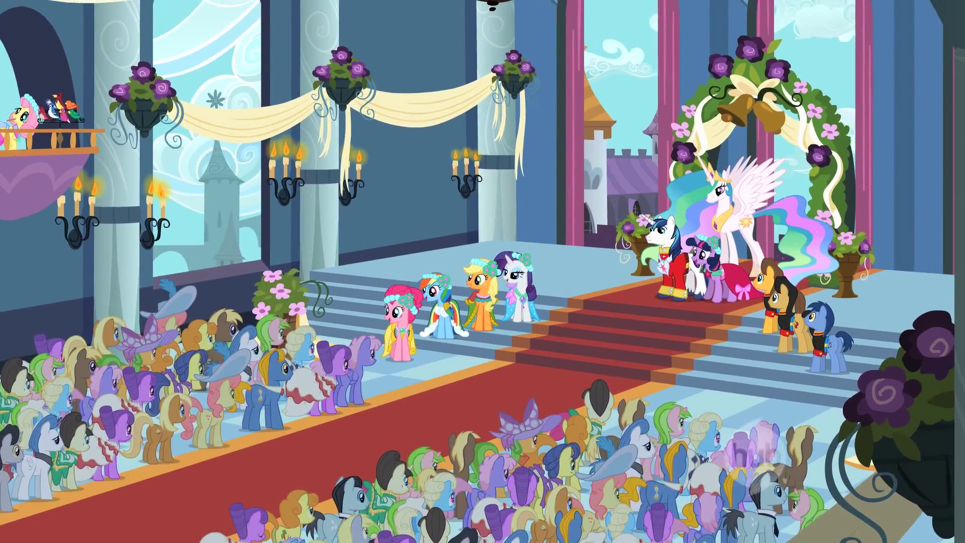 Image - Royal Wedding Crowd S2e26.png - My Little Pony Friendship Is 