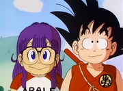 Arale y Goku