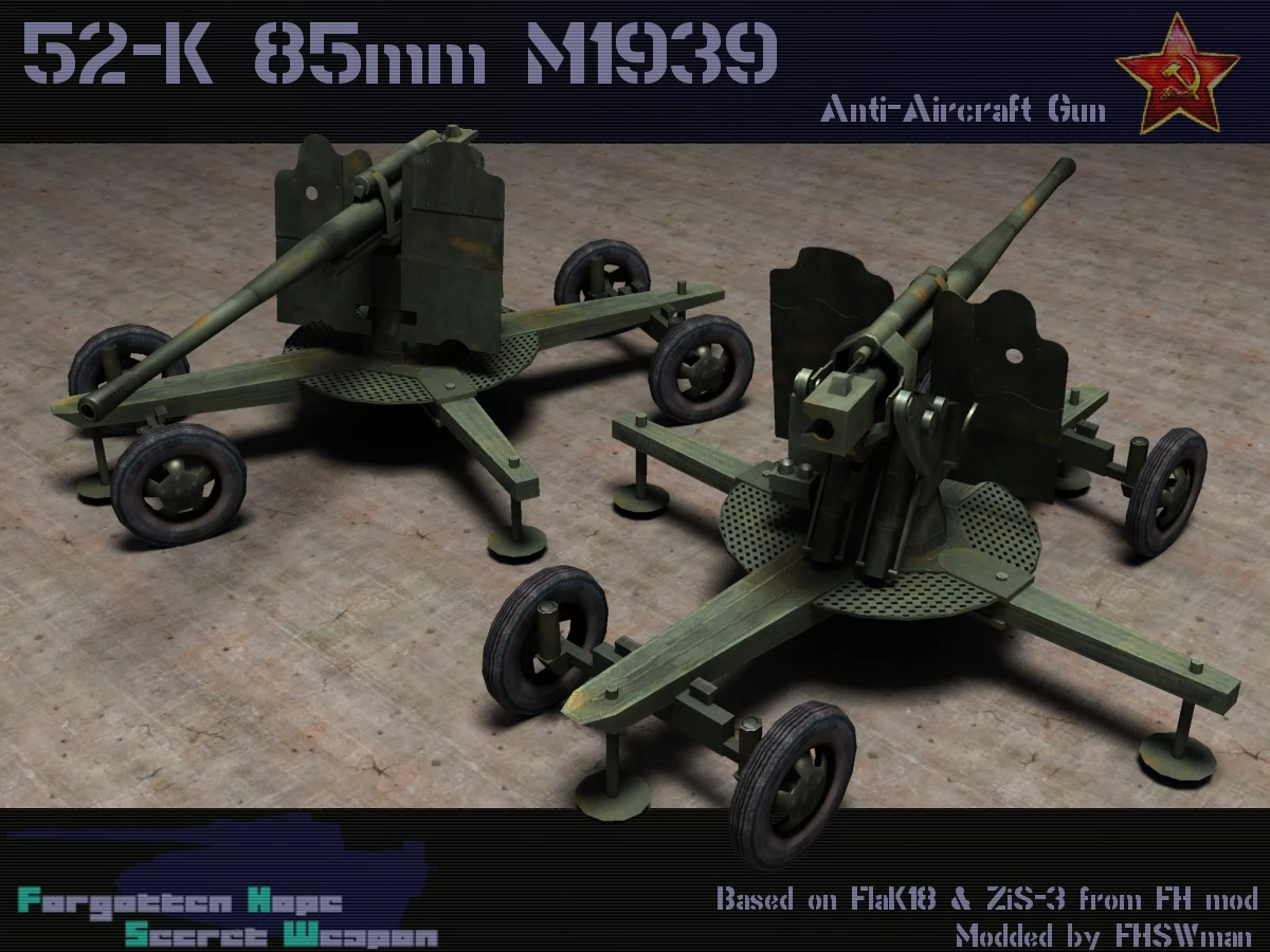 85 mm air defense gun M1939 (52K) Hope Secret Weapon Wiki