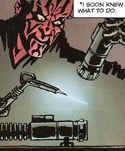 Maul fabricando seu sabre de luz