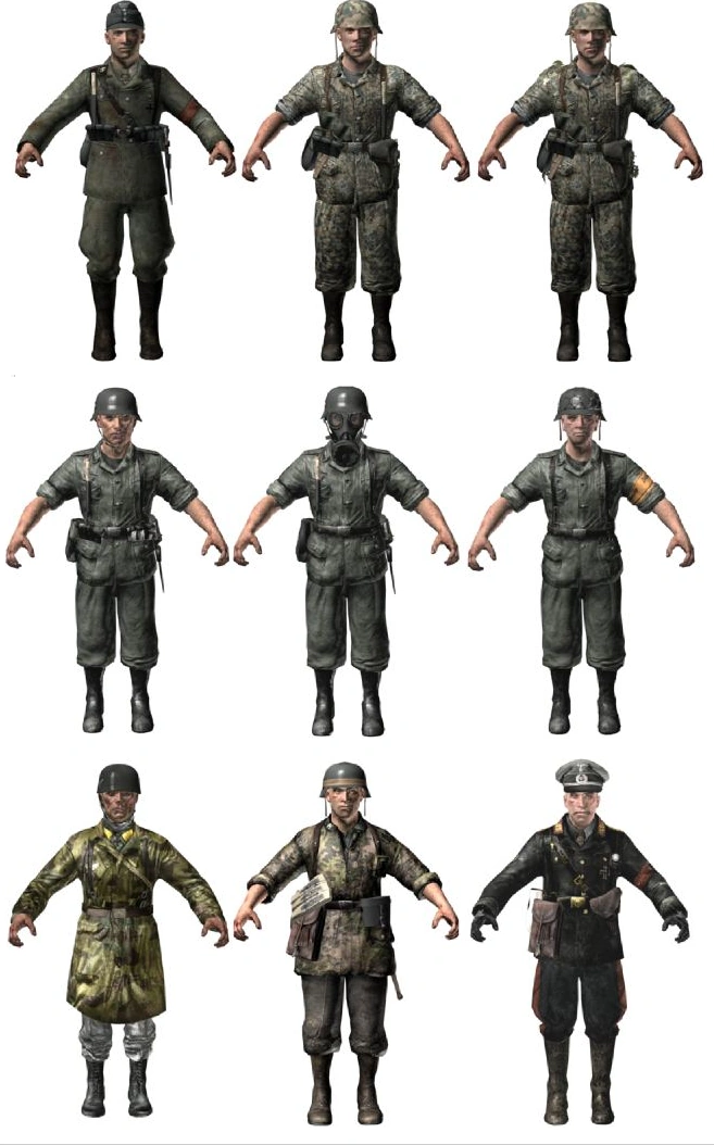 Image German character models WaW.PNG The Call of Duty Wiki Black