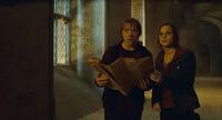 Hermione y Ron mapa
