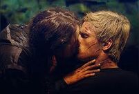 Katniss kisses Peeta