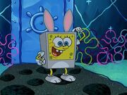 Spongebob Wearing 1 Bunny Costume