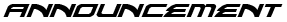 Announcement header