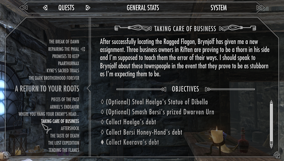 Image - Quests (Skyrim) Interface.png - The Elder Scrolls Wiki