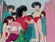 Ranma spots Akane - Assault on Girls' Locker Room