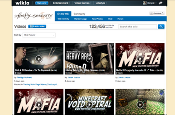 Videos page dev screenshot