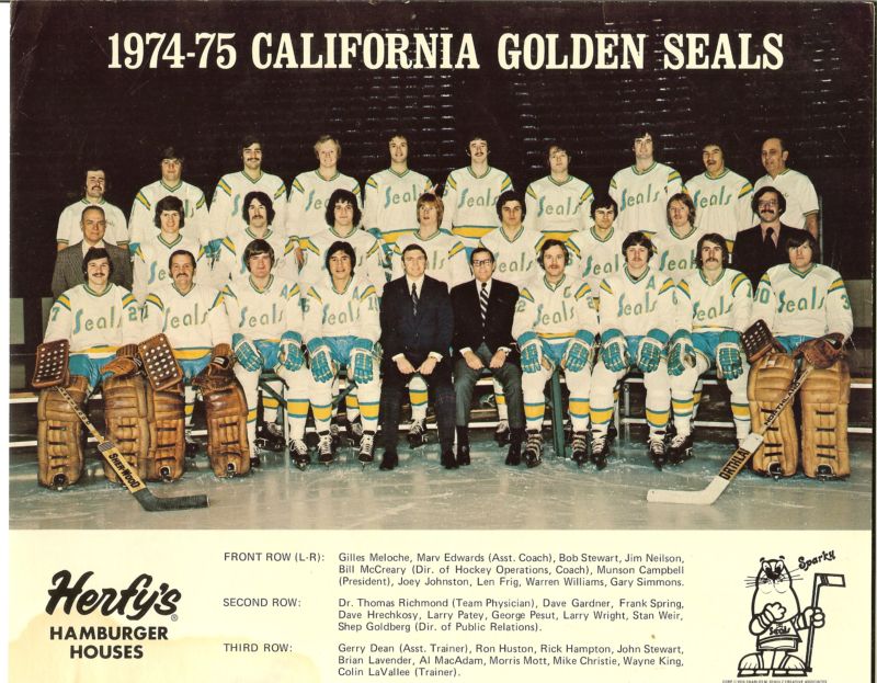 74-75 California Seals with Hockey Blast [tabletopsports 27107.1]