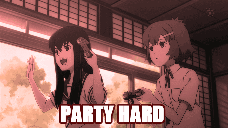 La lluvia cae serena. Es decir, PARTY HARD. Party_hard!