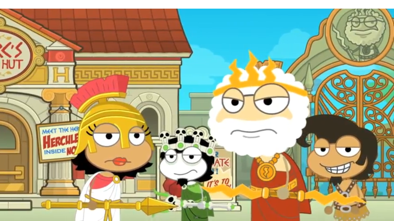 Mythology Island as it is seen in the trailer for Poptropica Adventures Nintendo DS