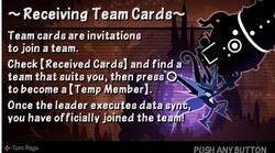 Receiving Team Cards