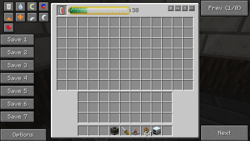 Next, add one Lava Cell to the target box at the top left of the Energy Condenser. It should begin producing more Lava Cells.