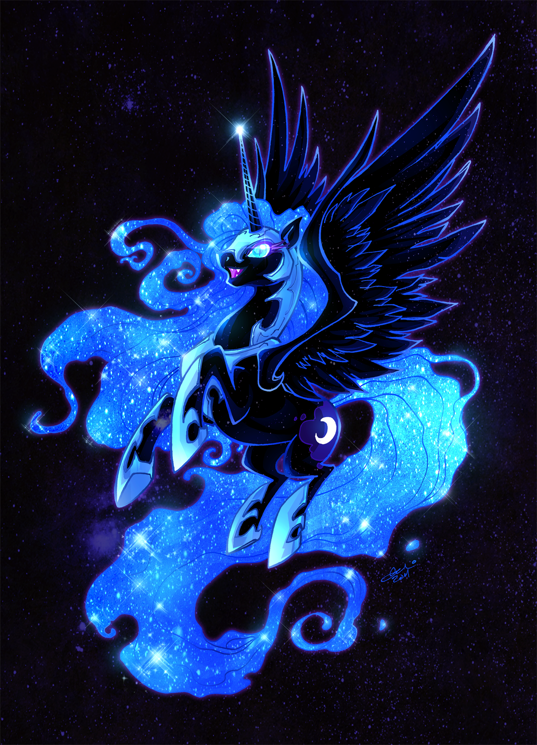 Image - Nightmare Moon By Artist-deludedcon.png - My Little Pony Fan ...