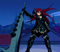 Erza Scarlet Fairy Tail Guild It is made of carbon steel and the blade is finished in silver metallic paint, with red and purple trim design. google sites
